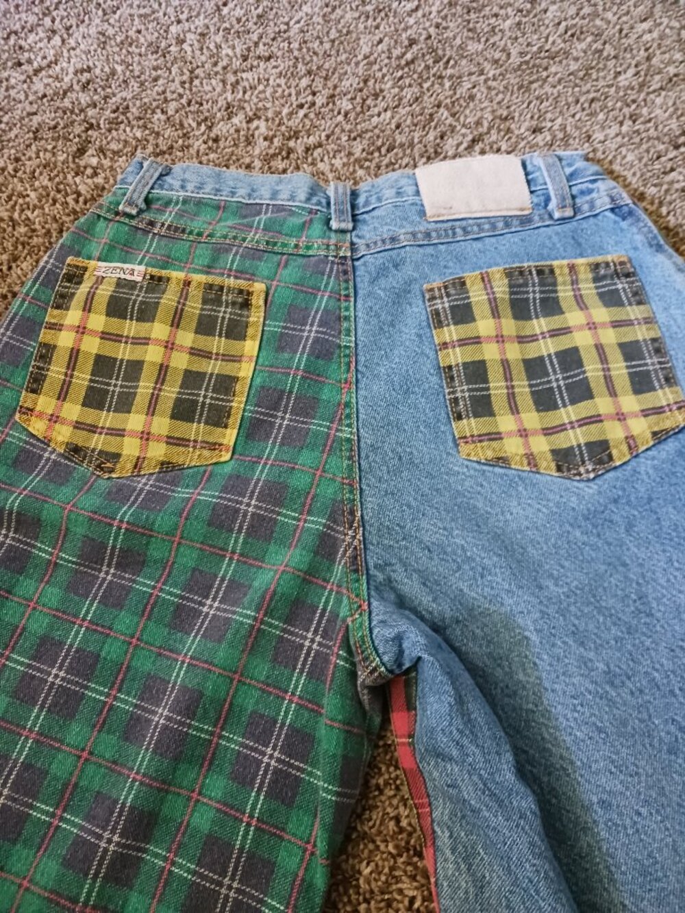 ZENA Vintage 90's Women's plaid jean shorts 11/12 - Picture 4 of 11